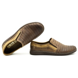 Joker Pantofi de vară pentru bărbați maro 730J 2