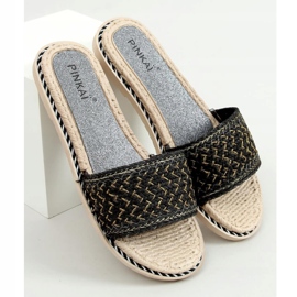 Papuci negri pentru femei negri LS002 Negru 1 Papuci negri pentru femei negri LS002 Negru 1