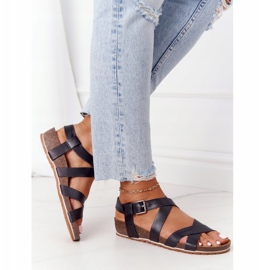 Sandale negre pe talpa de plută Big Star DD274A009 negru 2