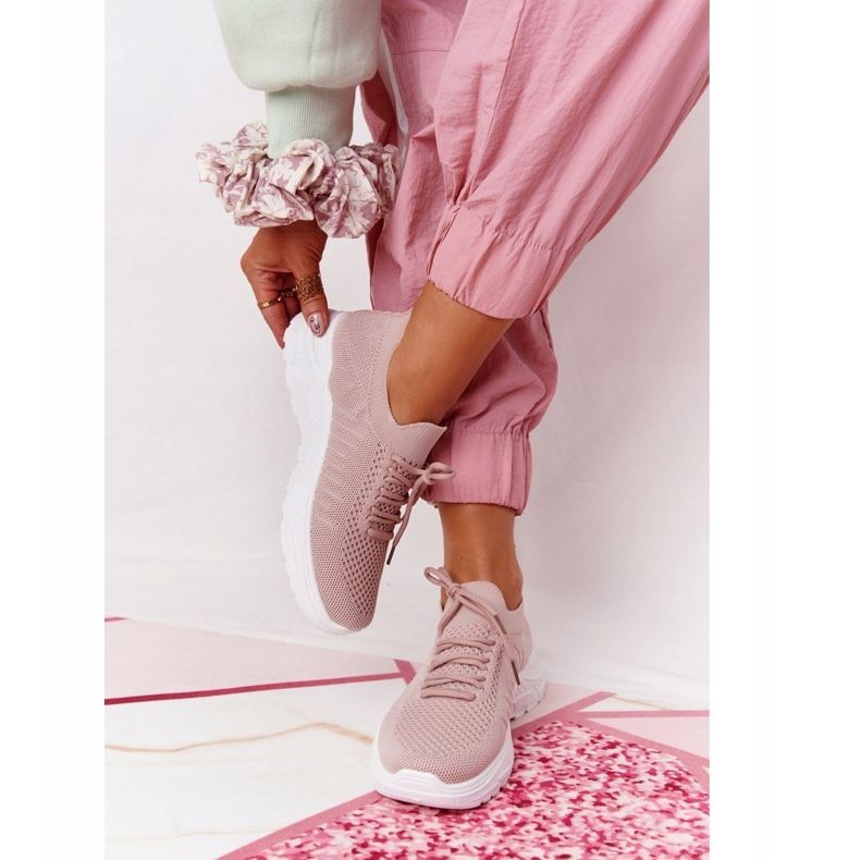 PS1 Încălțăminte sport pentru femei Adidași Pink Ruler alb roz 2