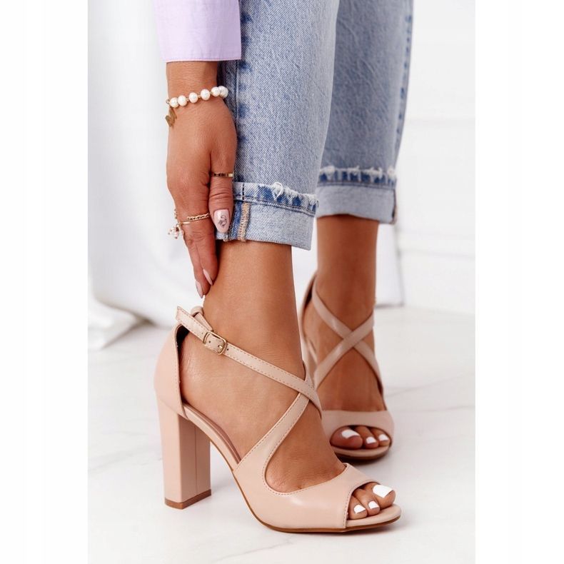 PG1 Sandale Jemma nud nud pe un bar bej roz 2
