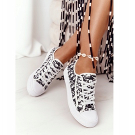 PS1 Adidași logați pentru femei White and Black Day Off alb negru 4