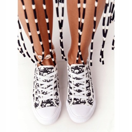 PS1 Adidași logați pentru femei White and Black Day Off alb negru 1