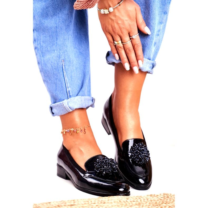 Mocasini lăcuțiți Vinceza 21-10527 Negru 2