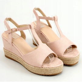 Espadrile roz pe pene roz WX-08 Roz 1