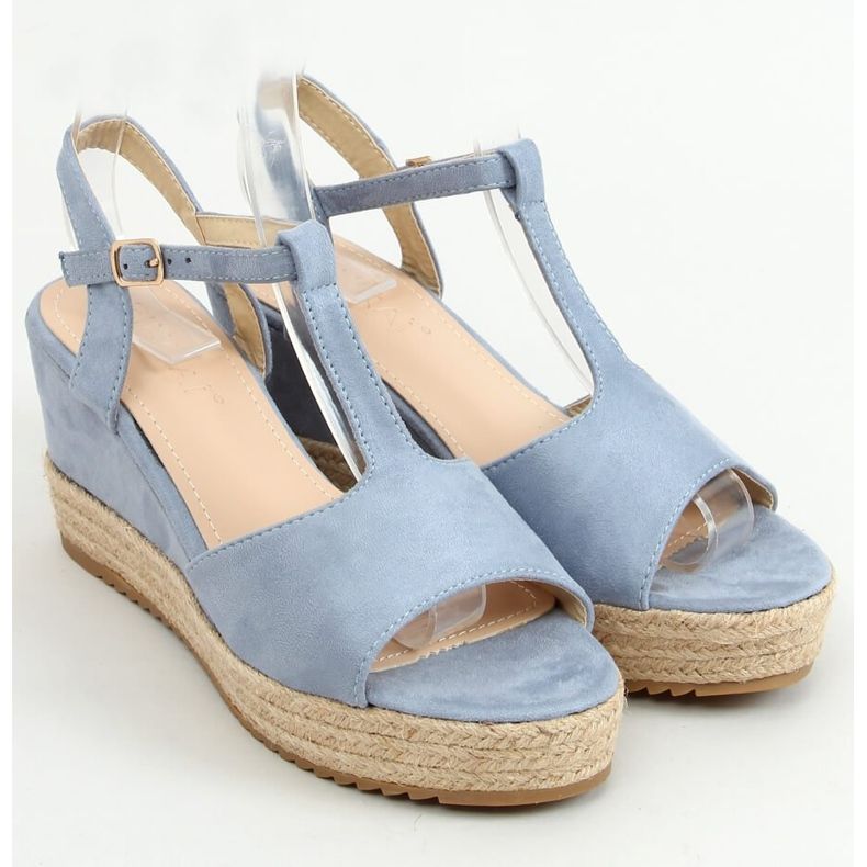Espadrile albastre pe pene WX-08 LT.BLUE albastru 1
