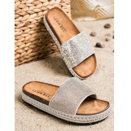 SHELOVET Papuci de cristal de moda argint 2