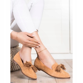 Evento Lordi din piele intoarsa cu franjuri maro 2