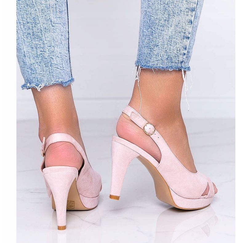 Sandale roz pe tocul stiletto Big Girl 2