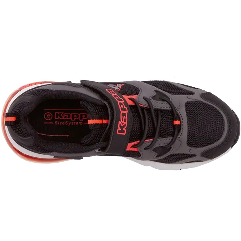 Pantofi pentru copii Kappa Yero negru-gri-coral 260891K 1129 roșu 1