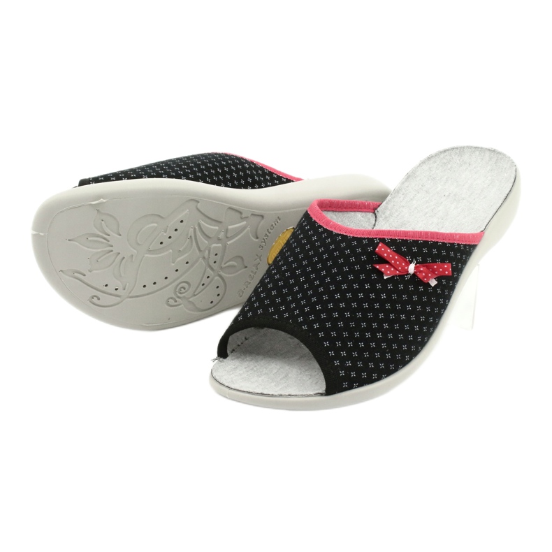 Pantofi de damă Befado pu 254D109 Viki negru roșu 4