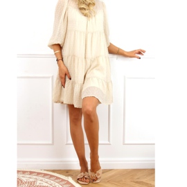 Papuci bej cu lanț decorativ 35-230 Bej 2