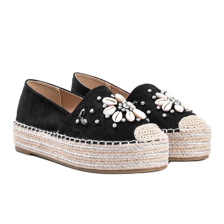 Espadrile negre pe talpa groasă a doamnei Nicki negru 1