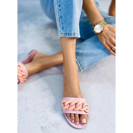Papuci cu lanț roz 7857 Roz deschis 2