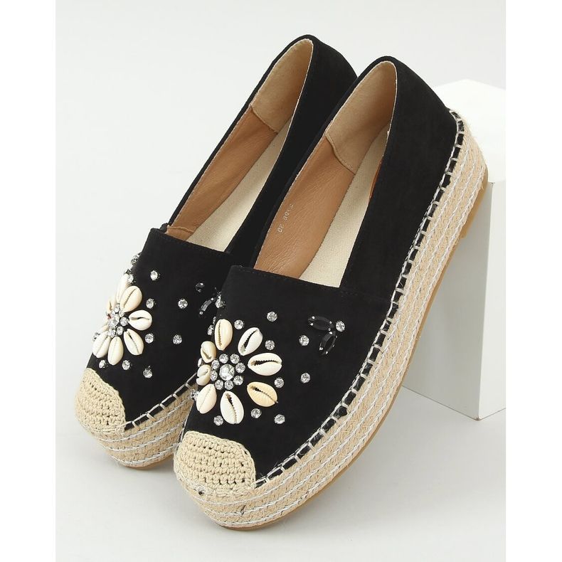 Espadrile negre cu scoici 2798 Negru 1