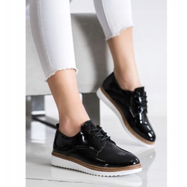 SHELOVET Pantofi lăcuți negri negru 2