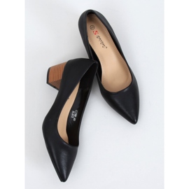 Pompe cu toc lat negru CL76P Negru 1