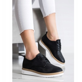 SHELOVET Pantofi negri casual negru 1