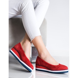 Filippo Pompe din piele cu pană roșu 2 Filippo Pompe din piele cu pană roșu 2