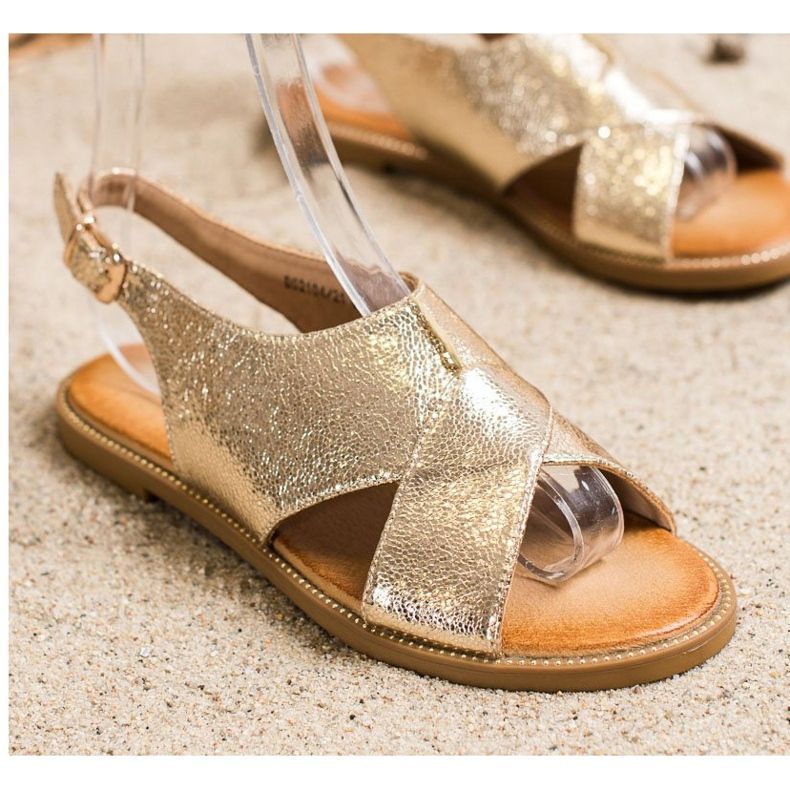 Filippo Sandale clasice aurii de aur 1