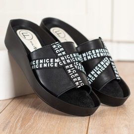 Filippo Papuci de moda din piele negru 1