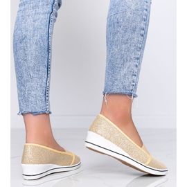 Balerine strălucitoare de aur pe pană Glam Star 1