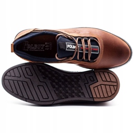 Polbut Pantofi din piele pentru bărbați casual casual maro 1