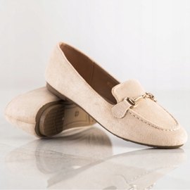 Mocasini sclipici VINCEZA bej 1