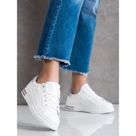 Diamantique Adidași cu inserție de sclipici alb 1