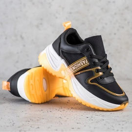 SHELOVET Adidași cu pantofi de modă din plasă negru 2