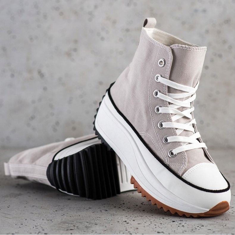 SHELOVET Adidași înalți pe platformă gri 1