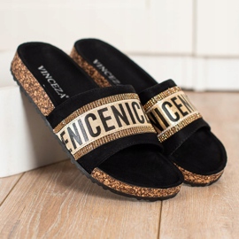 Papuci VINCEZA la modă negru 2