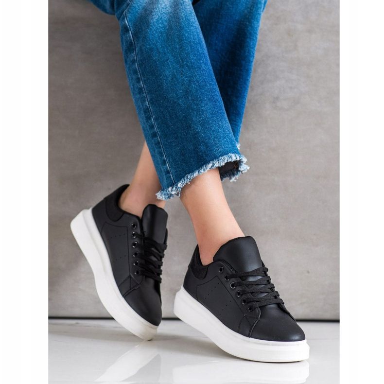 SHELOVET Adidași clasici negru 2