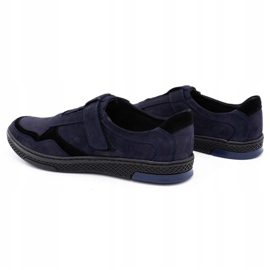 Polbut Pantofi casual din piele pentru bărbați 2102 bleumarin negru albastru marin 1