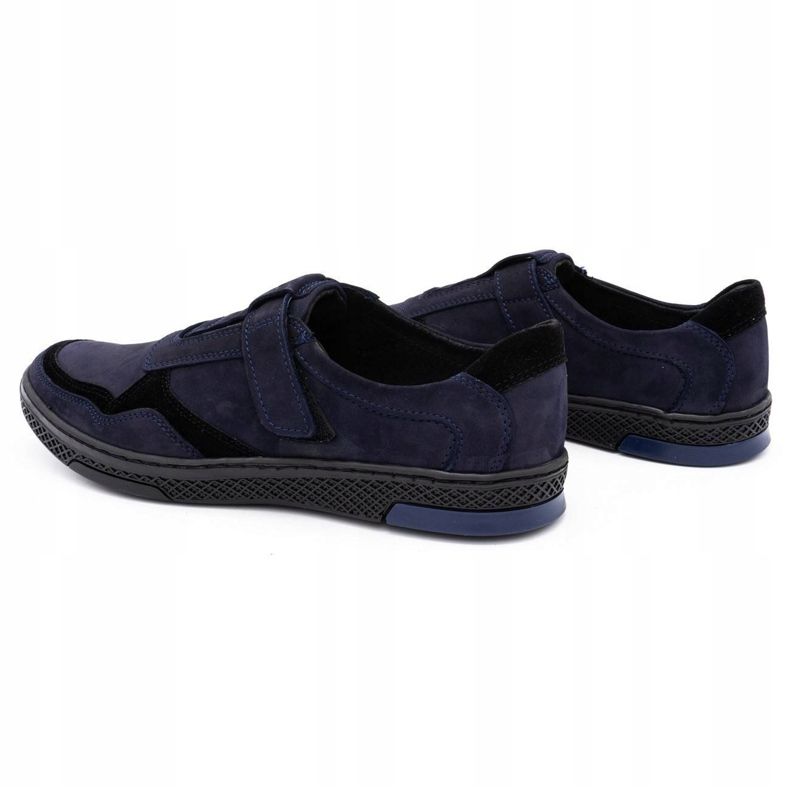 Polbut Pantofi casual din piele pentru bărbați 2102 bleumarin negru albastru marin 1