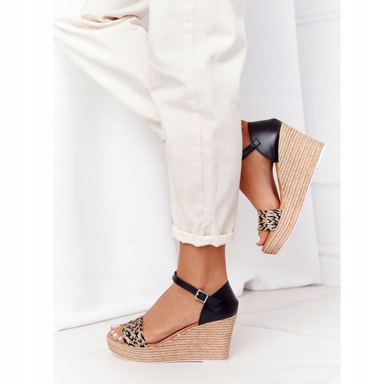 Sandale cu toc din piele Maciejka L4869-01 Negru 2