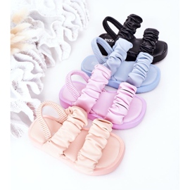 FR1 Sandale pentru copii cu dulceață albastră cu nervuri ['albastru'] albastru 1