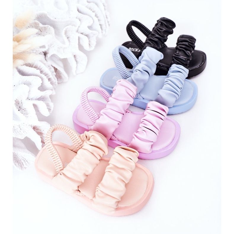 FR1 Sandale pentru copii cu dulceață albastră cu nervuri ['albastru'] albastru 1