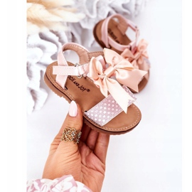 FR1 Sandale pentru copii cu arc Bow Beebee roz 2