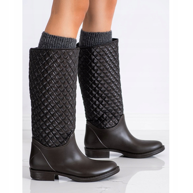 SHELOVET Galoșuri înalte, matlasate maro 1