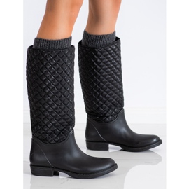 SHELOVET Galoșuri înalte, matlasate negru 1