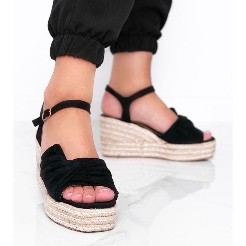 Espadrile negre pe pană Minh negru 1 Espadrile negre pe pană Minh negru 1