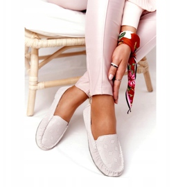 Mocasini ecologici din piele Rio Flore gri 2