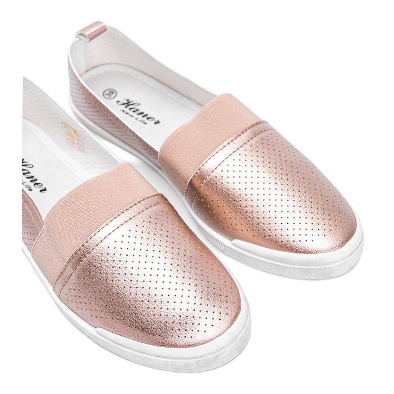 Adidași Nassau Gold Openwork Slip On de aur 1