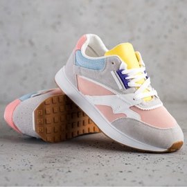 SHELOVET Pantofi sport colorati roz multicolor 1