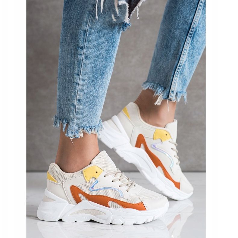 SHELOVET Adidași bej casual multicolor 1