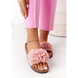 Papuci Pink Flowerbomb Pe Talpa De Plută roz 1