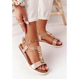 PE1 Sandale plate cu ornamente din cupru Milton 2 PE1 Sandale plate cu ornamente din cupru Milton 2