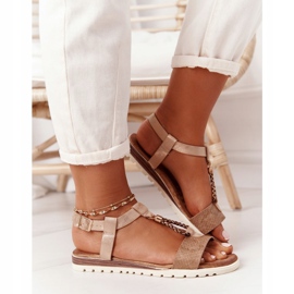 PE1 Sandale plate din cupru de salcie pentru femei 1 PE1 Sandale plate din cupru de salcie pentru femei 1