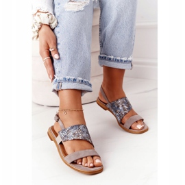 Sandale din piele Maciejka 05167-10 Bej închis multicolor 2 Sandale din piele Maciejka 05167-10 Bej închis multicolor 2